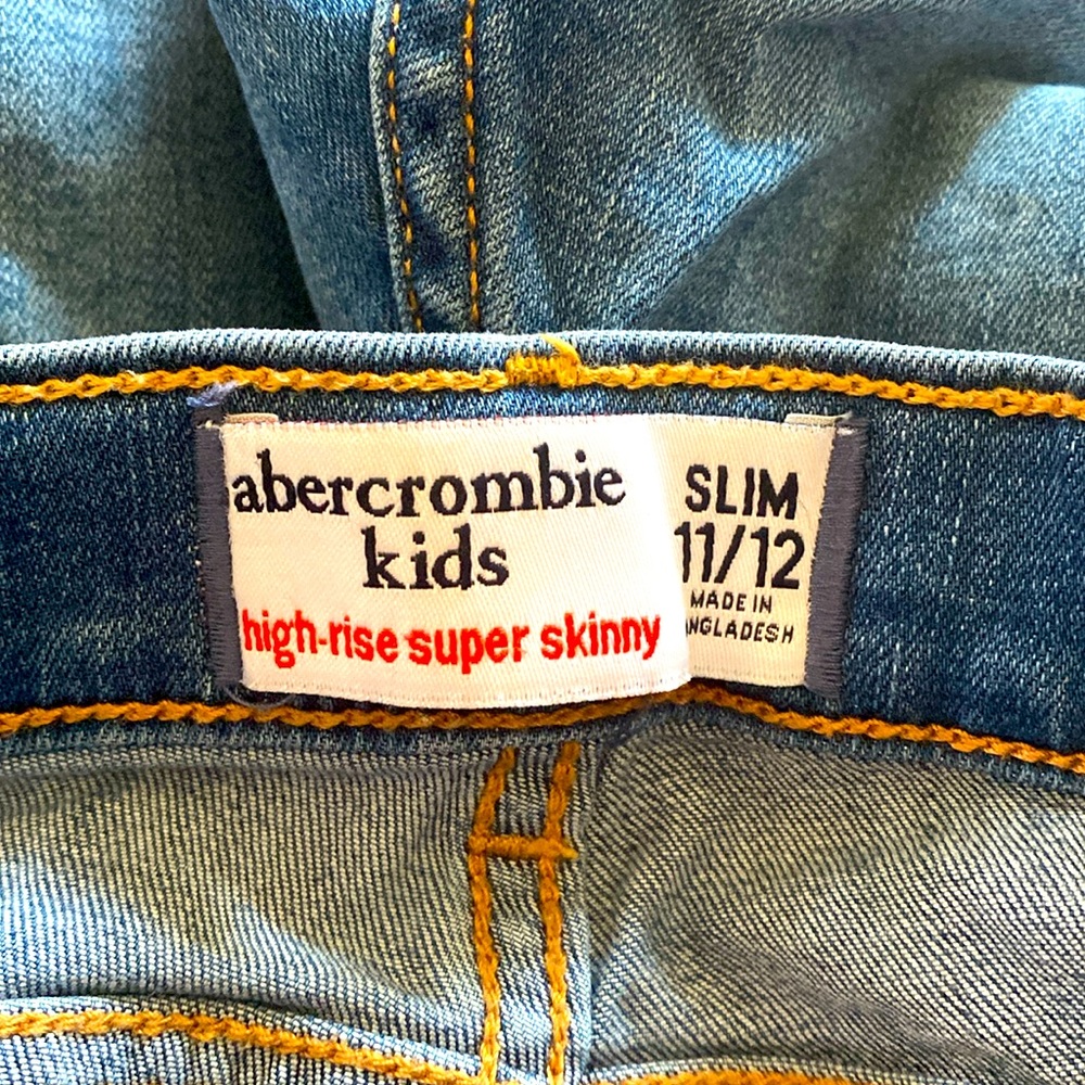 Abercrombie kids boys slim 11/12 jeans high rise super skinny